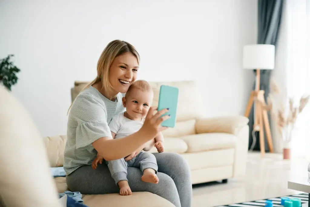 Family at a virtual safety session a baby proofing service option