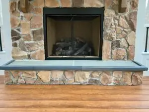 Gray hearth padding and corners